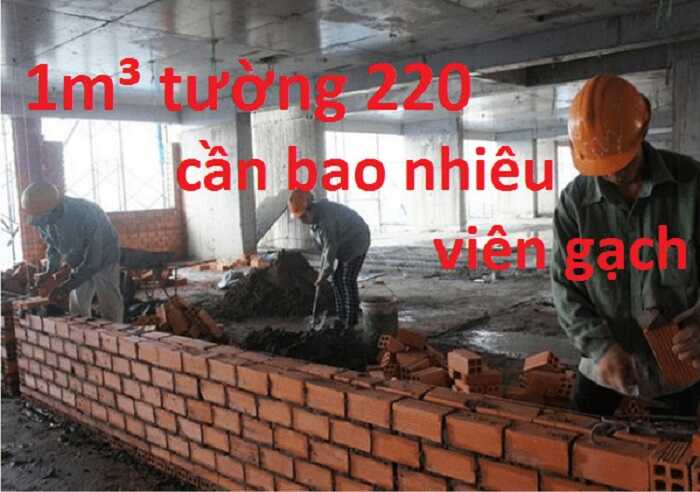 định mức gạch xây tường 220
